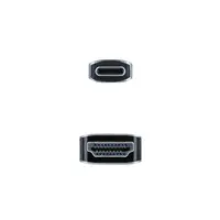 Nanocable 10.15.5102 adaptador de cable de vídeo 1,8 m USB Tipo C HDMI Aluminio, N