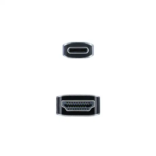 Nanocable 10.15.5102 adaptador de cable de vídeo 1,8 m USB Tipo C HDMI Aluminio, N