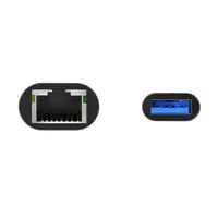 AISENS Conversor USB 3.0 A Ethernet Gigabit 10/100/1000 Mbps, Gris, 15cm