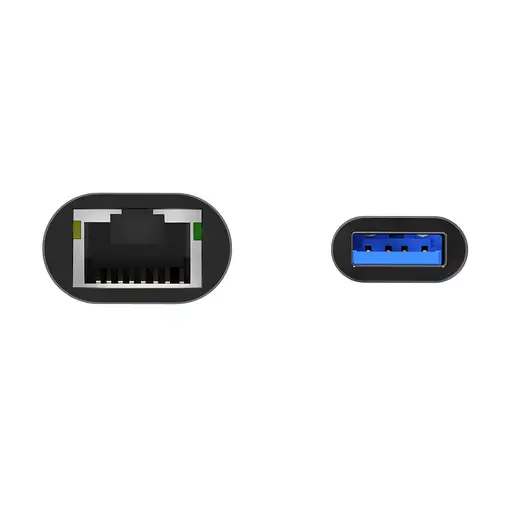 AISENS Conversor USB 3.0 A Ethernet Gigabit 10/100/1000 Mbps, Gris, 15cm