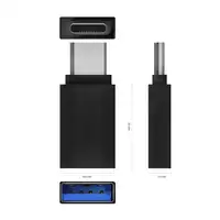 AISENS Mini Adaptador Aluminio USB 3.2 Gen1 3A, Tipo USB-C/M-A/H, Negro