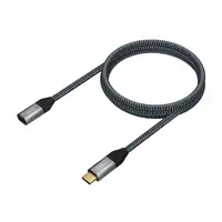 AISENS Cable USB 3.2 Gen2X2 Aluminio 20Gbps 5A 100W, Tipo USB-C/M-USB-C/H, Gris, 1