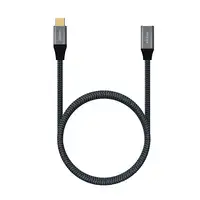 AISENS Cable USB 3.2 Gen2X2 Aluminio 20Gbps 5A 100W, Tipo USB-C/M-USB-C/H, Gris, 1
