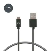 Ksix Cable de carga y datos USB-A a USB-C 12 W, 1 m, Negro