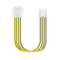 TooQ Cable de Alimentación Extensor para Fuentes de Alimentación, 8 Pines/H-4+4 Pi