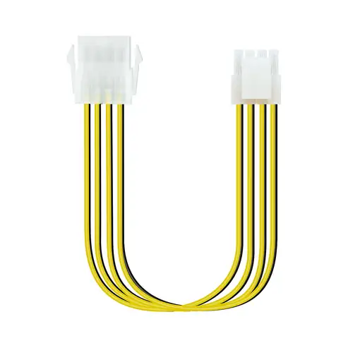 TooQ Cable de Alimentación Extensor para Fuentes de Alimentación, 8 Pines/H-4+4 Pi