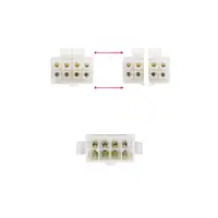 TooQ Cable de Alimentación Extensor para Fuentes de Alimentación, 8 Pines/H-4+4 Pi