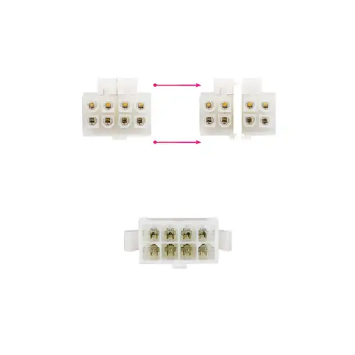 TooQ Cable de Alimentación Extensor para Fuentes de Alimentación, 8 Pines/H-4+4 Pi