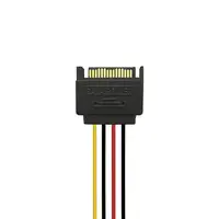 AISENS A131-0353 cable de SATA 0,2 m SATA de 15 pines 2 x SATA de 15 pines Negro,