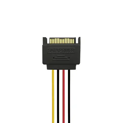 AISENS A131-0353 cable de SATA 0,2 m SATA de 15 pines 2 x SATA de 15 pines Negro,