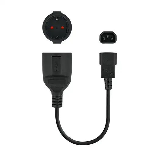 Nanocable CABLE ADAPTADOR C14/M a CEE7/H, 25 CM