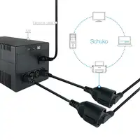 Nanocable CABLE ADAPTADOR C14/M a CEE7/H, 25 CM
