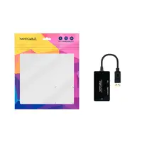 Nanocable Conversor DISPLAYPORT a HDMI/DVI/VGA, 20 cm, Negro