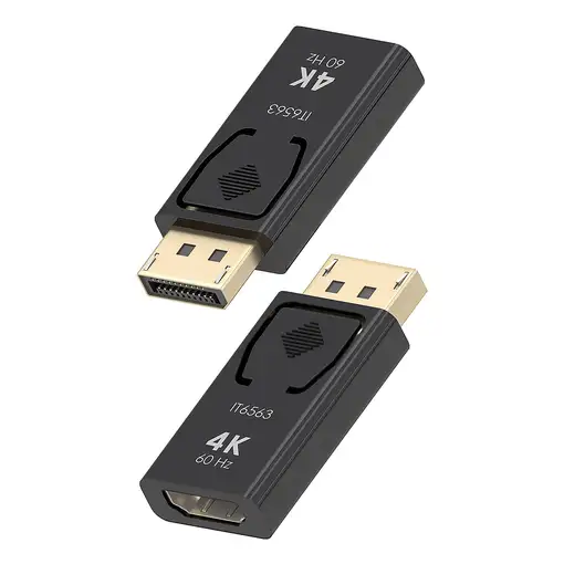 AISENS Conversor DisplayPort a HDMI 4K@60HZ, DP/M-HDMI/H, Negro