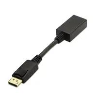 AISENS A125-0134 adaptador de cable de vídeo 0,15 m DisplayPort HDMI Negro