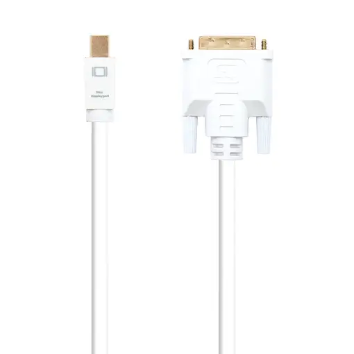 Nanocable Cable conversor Mini DP a DVI, Mini DP/M - DVI/M, Blanco, 2.0 M