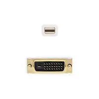 Nanocable Cable conversor Mini DP a DVI, Mini DP/M - DVI/M, Blanco, 2.0 M