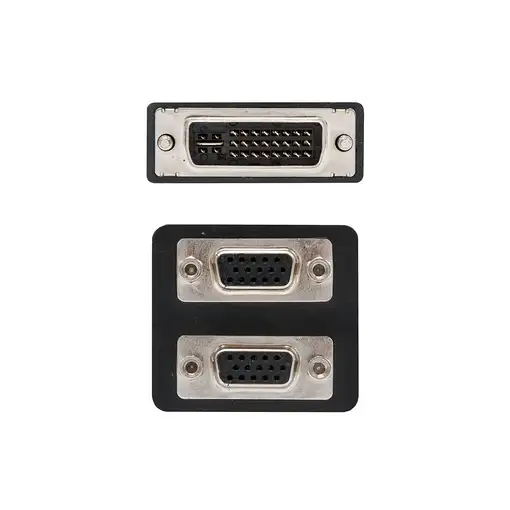 Nanocable 10.15.1950 adaptador de cable de vídeo 0,2 m DVI 2 x VGA (D-Sub) Negro