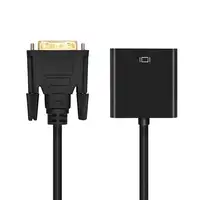 AISENS CONVERSOR DVI-D A VGA, 24+1/M-HDB15/H, NEGRO, 10CM