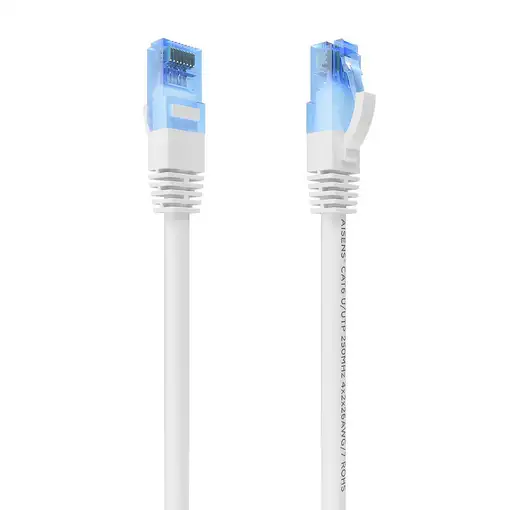 AISENS Cable De Red Latiguillo RJ45 Cat.6 UTP AWG26 CCA, Blanco, 7.5 m