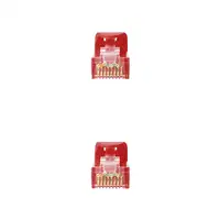 Nanocable Cable de red latiguillo RJ45 LSZH Cat.6A UTP AWG24, Rojo, 3.0m