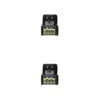 Nanocable Cable de red latiguillo RJ45 LSZH Cat.6A UTP AWG24, Negro, 0.5m