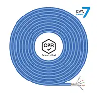 AISENS Cable de Red RJ45 LSZH CPR Dca CAT.7 600 MHZ S/FTP AWG23, Azul, 305 m