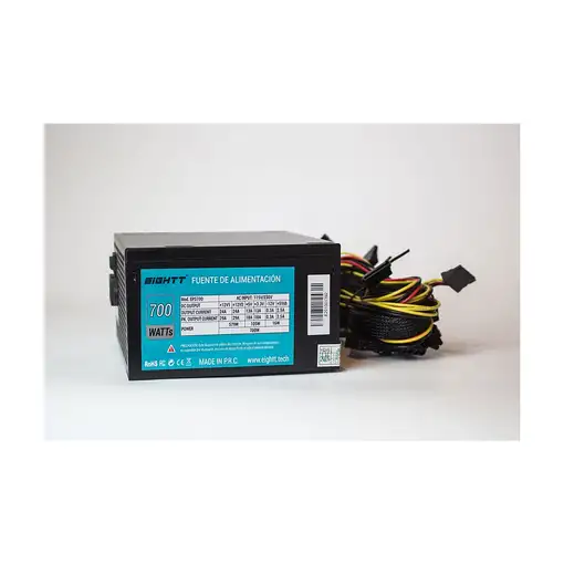 Eightt EPS700 unidad de fuente de alimentación 700 W 20+4 pin ATX ATX Negro