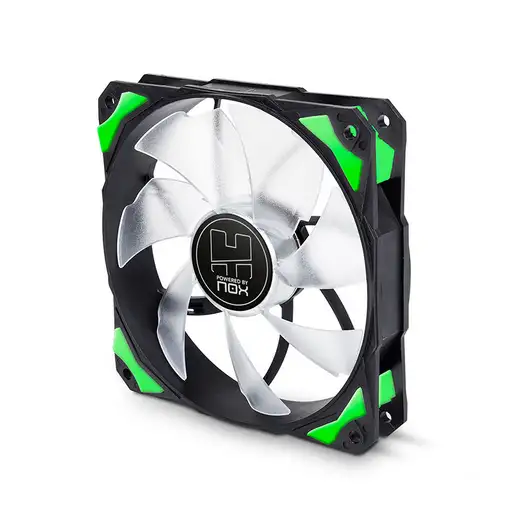 NOX Hummer H-Fan LED Carcasa del ordenador Ventilador 12 cm Negro, Verde, Blanco