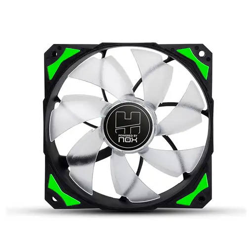 NOX Hummer H-Fan LED Carcasa del ordenador Ventilador 12 cm Negro, Verde, Blanco
