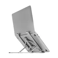 AISENS Soporte De Sobremesa Ajustable Para Portatil / Tablet, Plata