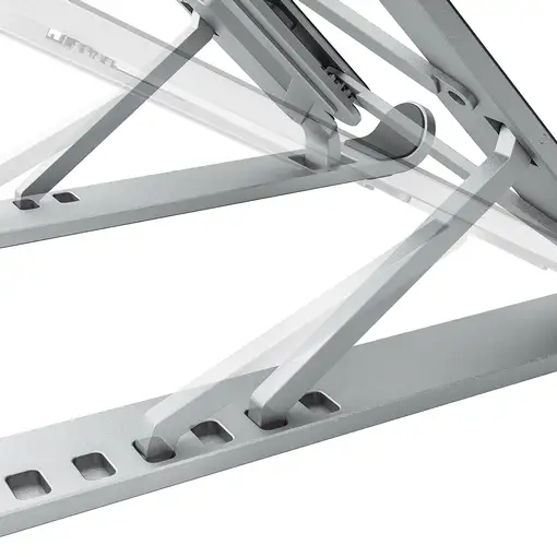 AISENS Soporte De Sobremesa Ajustable Para Portatil / Tablet, Plata