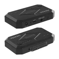 AISENS Estación de Docking SATA 2.5/3.5, M.2 NVMe a USB 3.0/3.1 Gen1, Clone, Negro