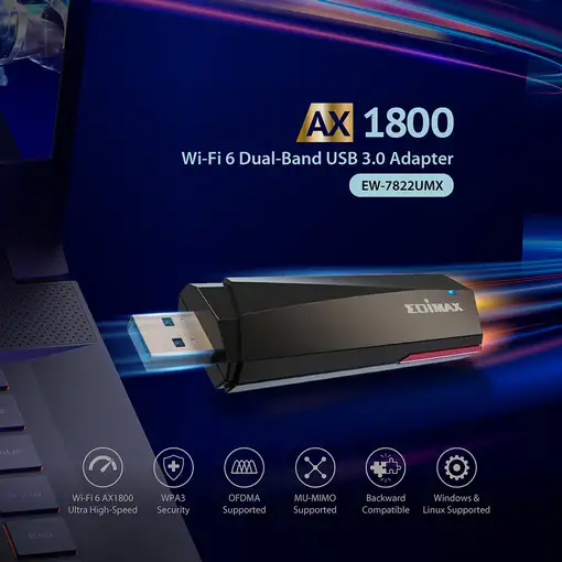 Edimax EW-7822UMX adaptador y tarjeta de red WLAN 1201 Mbit/s