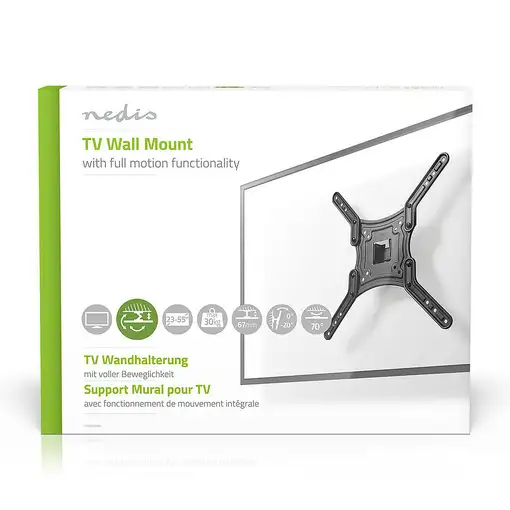 Nedis TVWM1330BK soporte para TV 139,7 cm (55") Negro