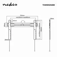 Nedis TVWM5050BK soporte para TV 177,8 cm (70") Negro