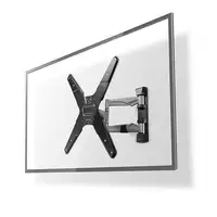 Nedis TVWM5530BK soporte para TV 106,7 cm (42") Plata, Negro