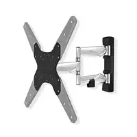 Nedis TVWM5530BK soporte para TV 106,7 cm (42") Plata, Negro