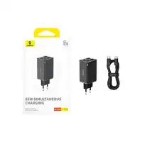 Baseus GAN6 65W ŞARJ+100W C TO C KBL-SYH cargador de dispositivo móvil Ordenador p