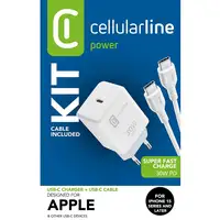 Cellularline 8018080468087 Smartphone, Tableta Blanco Corriente alterna Interior