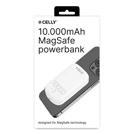 Celly MAGPB10000PROWH batería externa 10000 mAh Cargador inalámbrico Blanco