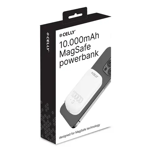 Celly MAGPB10000PROWH batería externa 10000 mAh Cargador inalámbrico Blanco