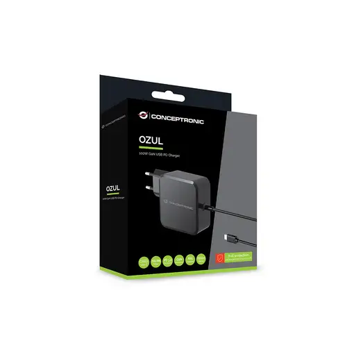 Conceptronic OZUL05BE cargador de dispositivo móvil Universal Negro Corriente alte