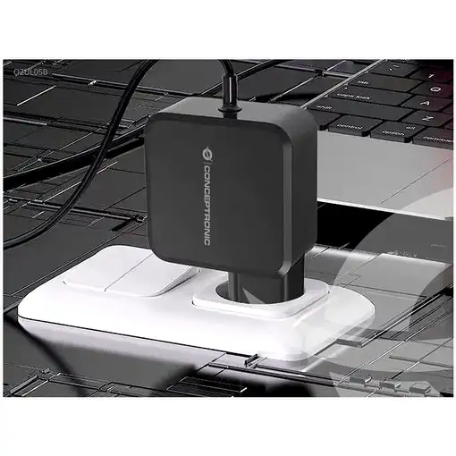 Conceptronic OZUL05BE cargador de dispositivo móvil Universal Negro Corriente alte