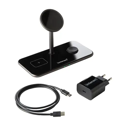 Intenso MB13 Auriculares, Smartphone, Reloj inteligente Negro USB Cargador inalámb