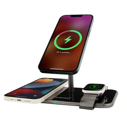 Intenso MB13 Auriculares, Smartphone, Reloj inteligente Negro USB Cargador inalámb