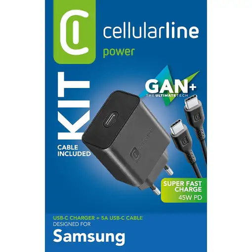 Cellularline Super Fast Charger Kit PD 45W