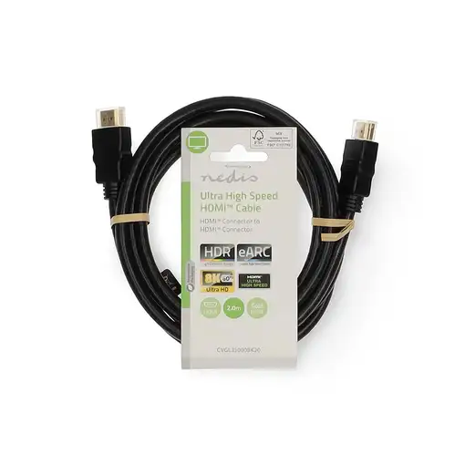 Nedis CVGL35000BK20 cable HDMI 2 m HDMI tipo A (Estándar) Negro