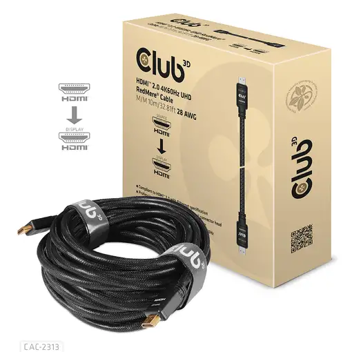 CLUB3D HDMI 2.0 4K60Hz RedMere Kabel 10 metros
