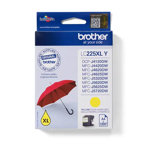 Brother LC225XLY cartucho de tinta 1 pieza(s) Original